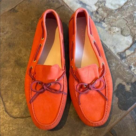 Cole Haan | Shoes | Cole Haan Orange Suede Loafers Slipon  display picture 1